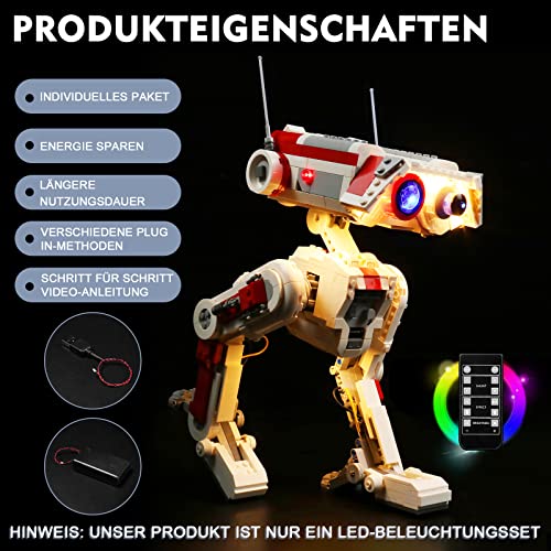 LED Light Set Compatible with Lego 75335 BD-1 Movable Droid Figure - Image 4