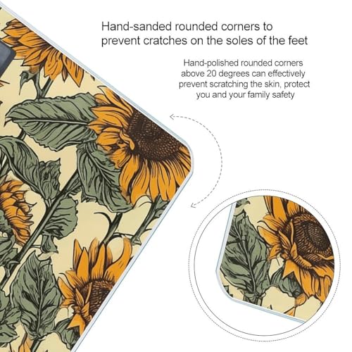 Báscula digital Romantic Sunflowers para baño miniatura 4
