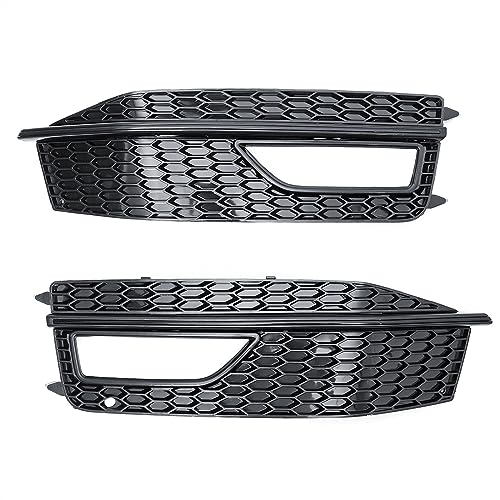 Grille de phare antibrouillard pour A4 B8 SLine 2012-2015 calandre inférieure noir brillant en paire