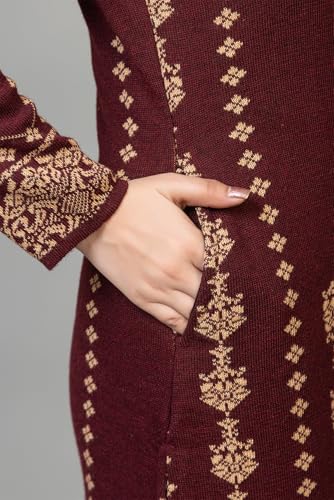 Image of ColorChakra Woolen Kurta Palazzo Set for Womens Winter wear Wool Kurti Sizes M to 4XL