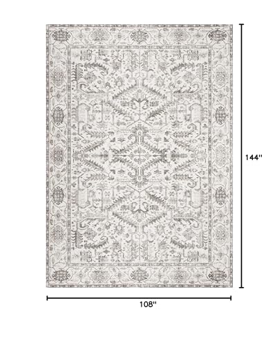 Tapete decorativo 9x12 blanco lavable antideslizante miniatura 2