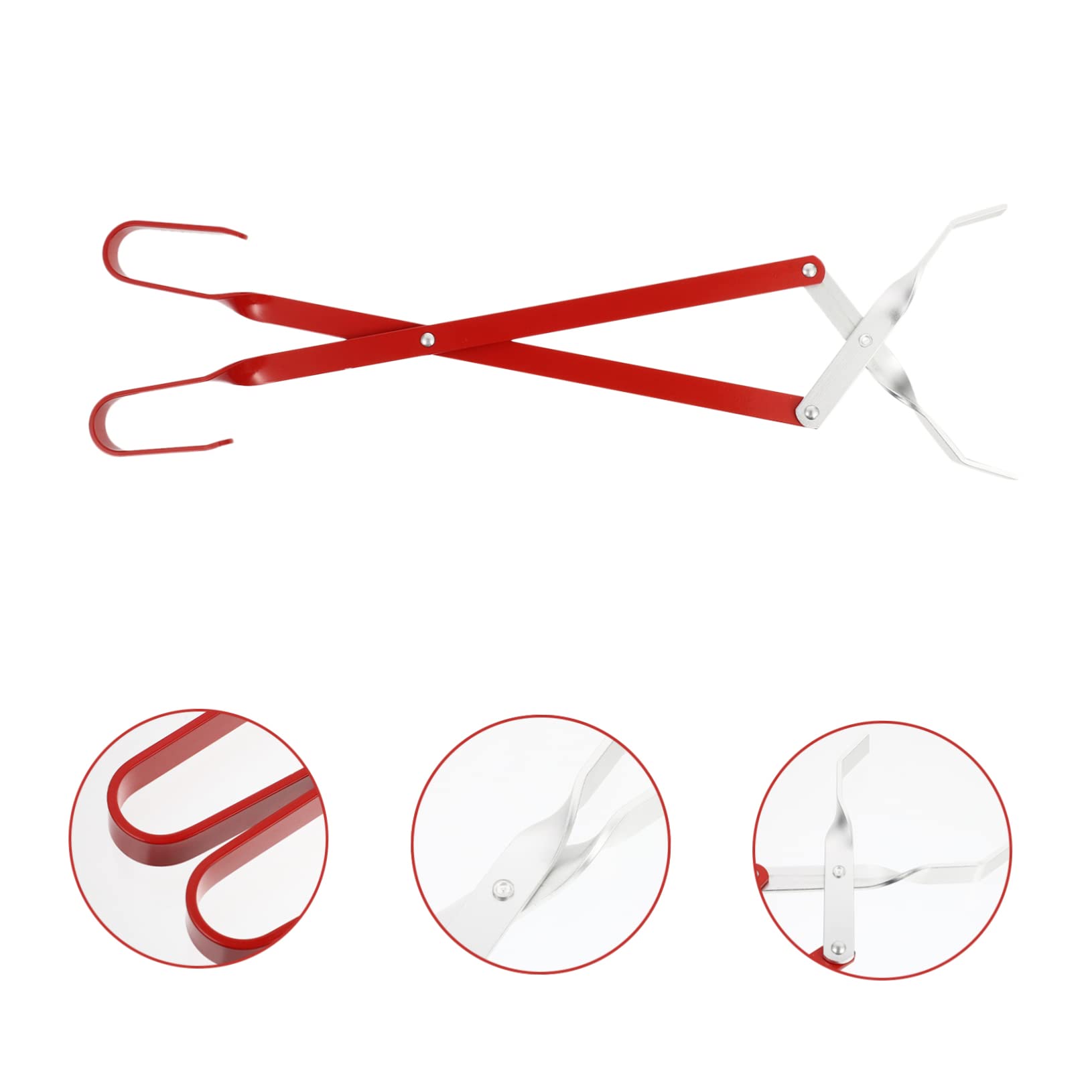 BESTonZON 1Pc Household Charcoal Clip with Long Handle Ergonomic Bbq Tong for Outdoor Grilling Heat Resistant Food Clamp Kitchen Tool for Barbecue Use