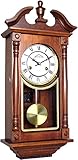 orologio antico pendolo  72037 Orologio a pendolo in legno da parete con movimento meccanico carica 31 giorni