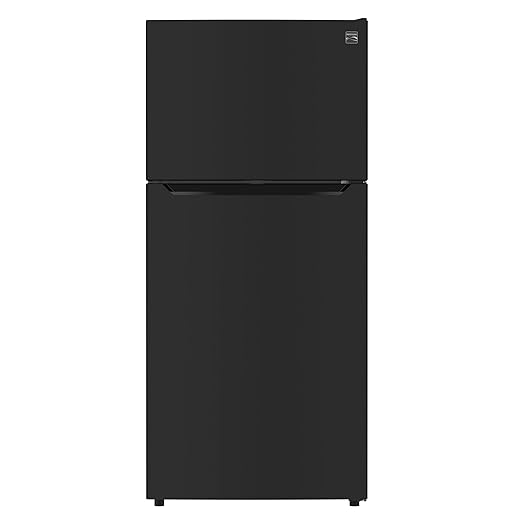 Kenmore 30" Top Mount Refrigerator with Freezer - Adjustable Shelving, Humidity-Controlled Crispers, LED Lighting, ENERGY STAR Certified, Garage Ready, 18.1 cu. ft. Capacity - Black