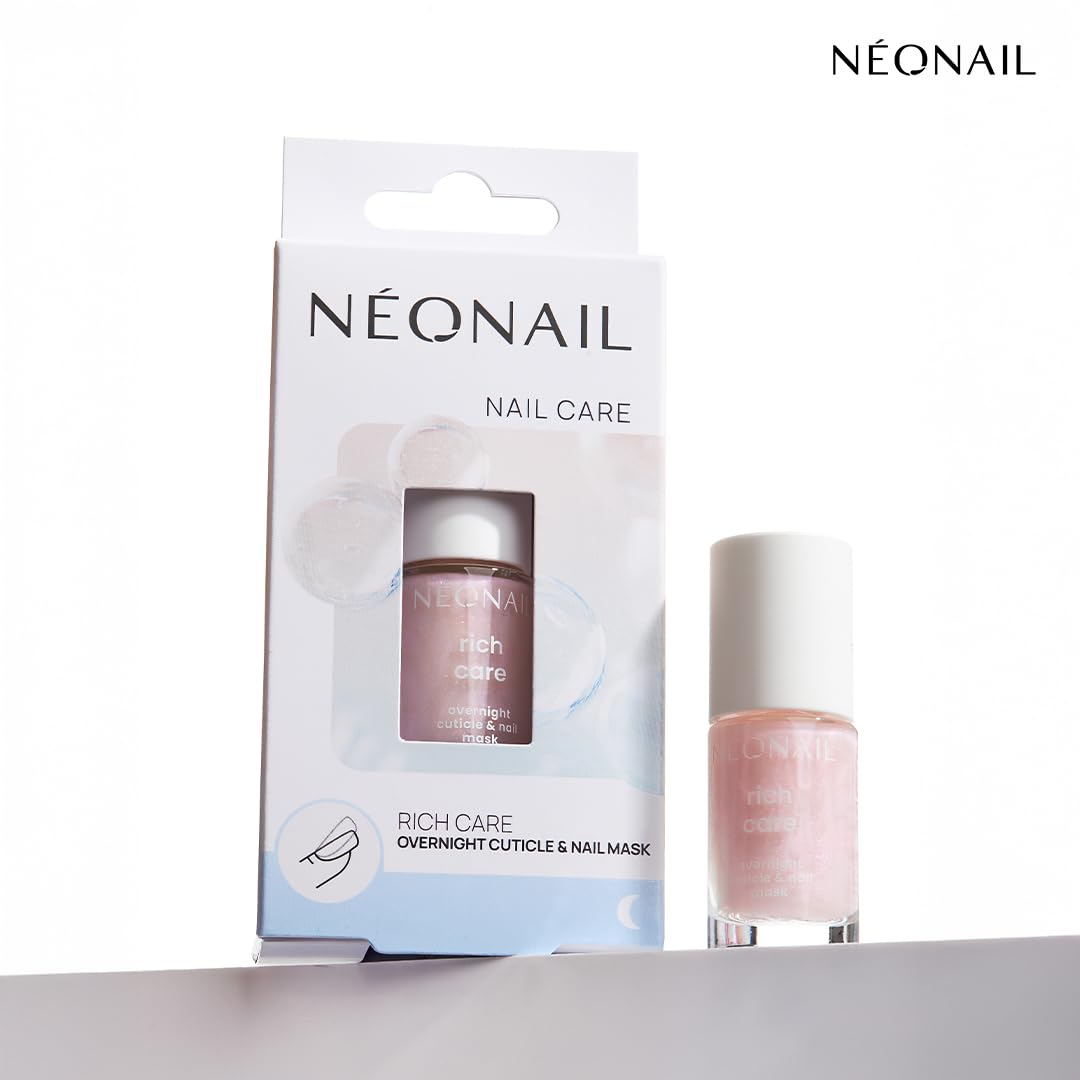 NÉONAIL Maschera Curativa da Notte per Unghie - Rich Care Overnight Cuticle & Nail Mask - Rinforzante per Unghie & Idratante per Cuticole - 7,2 ml