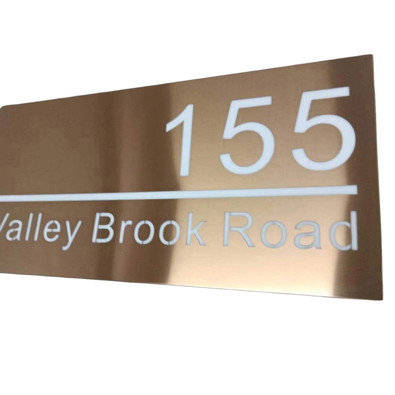 Metal Mordern House Numbers Door Plauge Sign, LED Lighted House Number Light, 3D Floating Stainless Steel LED Address Number Modern Look Large Scale House Number (20X10cm, Custom)