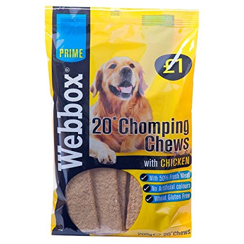 Webbox Prime 20 Chomping Chews with Chicken 200g (Pack of 12 x 20pk)