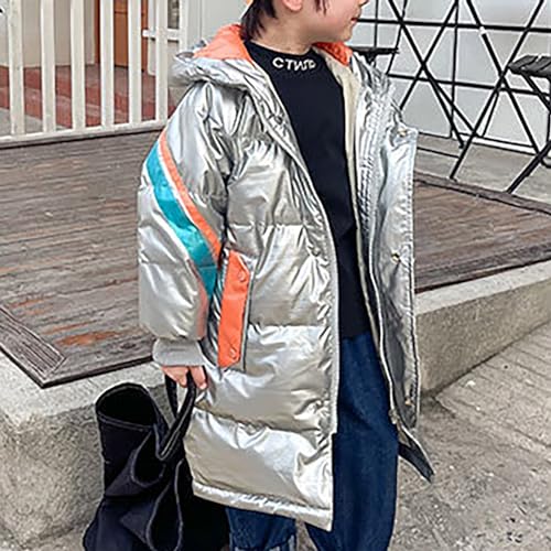 Coat Jacket Boys Girls Boys Winter Warm Thick Solid Cotton Long Sleeve Padded Jacket Coat Clothes3