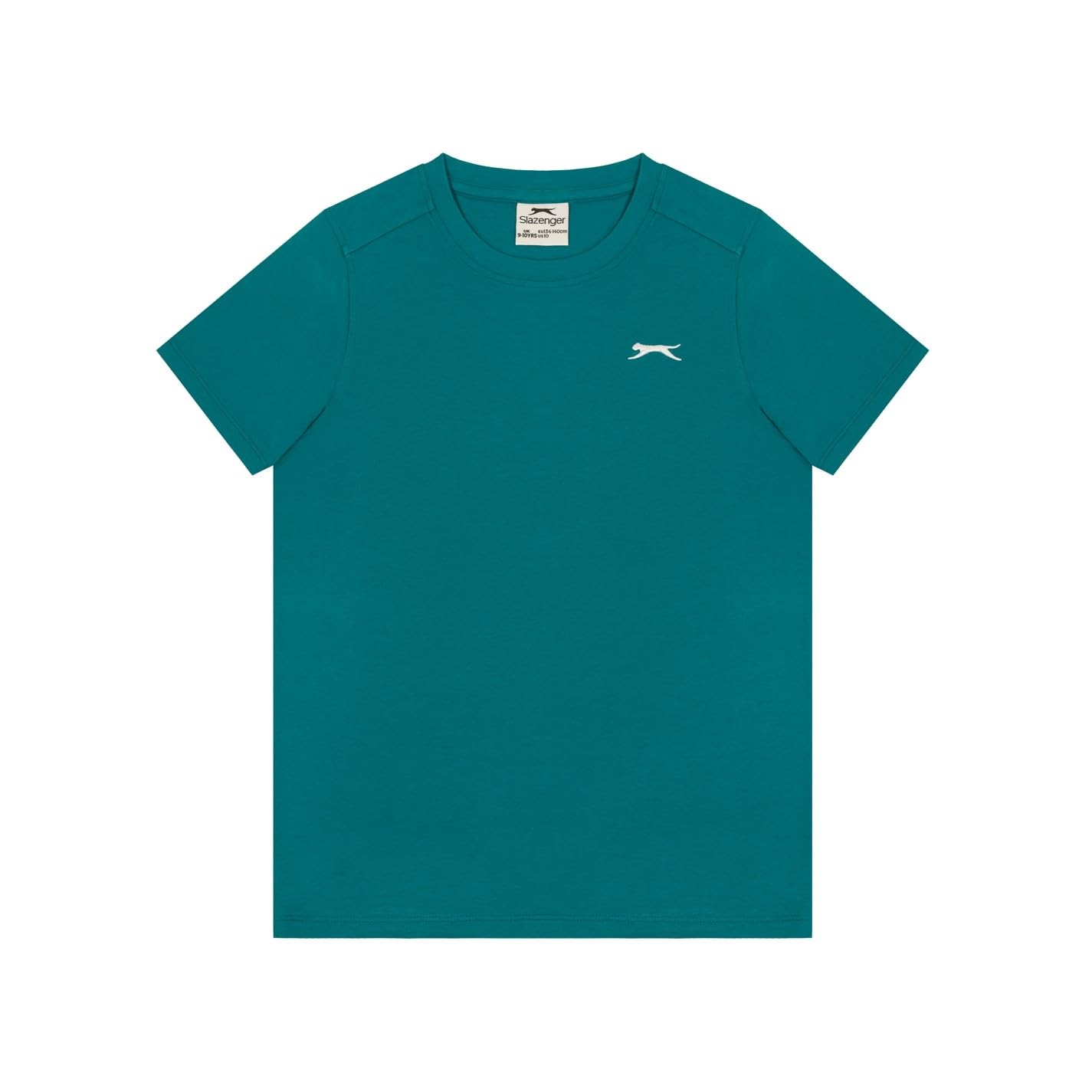 Slazenger Boys Junior Plain T-Shirt Teal 13 Years