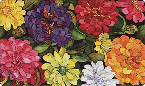 Toland Home Garden Zippy Zinnias 18 x 30 Inch Decorative Floor Mat Flower Colorful Floral Bouquet Doormat Toland Home Garden Zippy Zinnias 18 x 30 Inch Decorative Floor Mat Flower Colorful Floral Bouquet Doormat