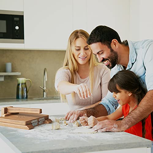 Panan Wooden Tortilla Press Mexican Tortillera Presser Made From Natural Food-Grade Acacia Wood - Large Wood Pataconera With 50 Pieces Parchment Paper, Dough Cutter And Recipes Ebook (Square 10") #TOP3