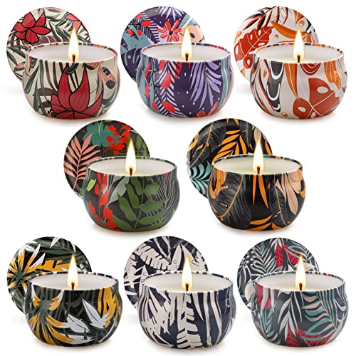 8 Pack Aromatherapy Candle Sets, Soy Wax Jar Candles Sets Gifts for Women, Long Lasting Scented Candles, Candles for Home Scented Ideal for Yoga, Meditation, Spa, Birthday, Christmas Gifts for Home