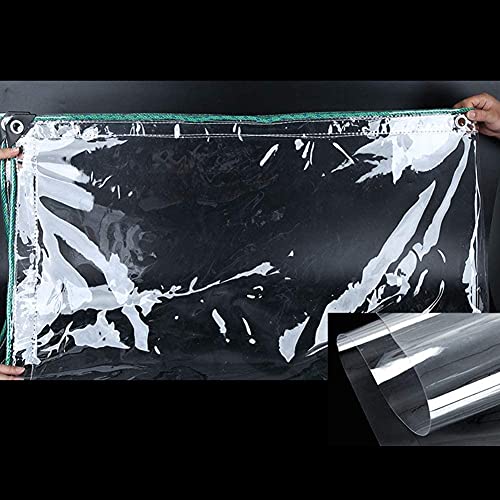 Lona impermeable transparente de PVC espesado para protección de exterior 2