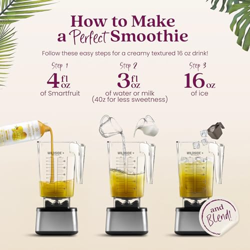 Image of Smartfruit Mellow Mango + Immunity - 100% Real Fruit Puree w /Mango, Banana, Apple, Pineapple - Great for Smoothies, Juice, Yogurt, Cocktails, Tea - High in Vitamin C, Selenium, Zinc - 2-Pk, 48oz Each