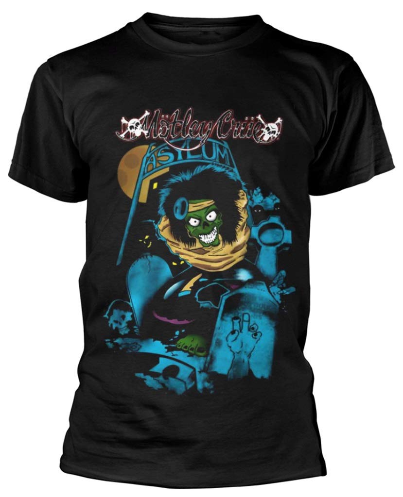 Motley Crue Merch Men's Black Motley Crue 'Feelgood Graveyard' (Black) T-Shirt (Xx-Large)
