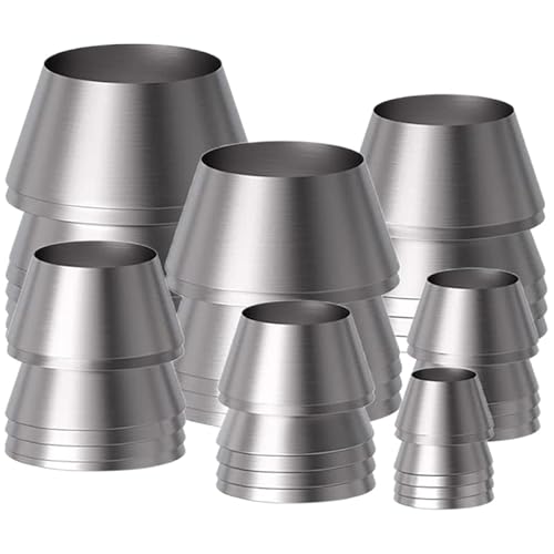 jojofuny 7 pezzi manico per ascia in metallo, cuneo rotondo a cuneo per martello, accessori Tools, in metallo, conico per martello, riparazione, manico in legno