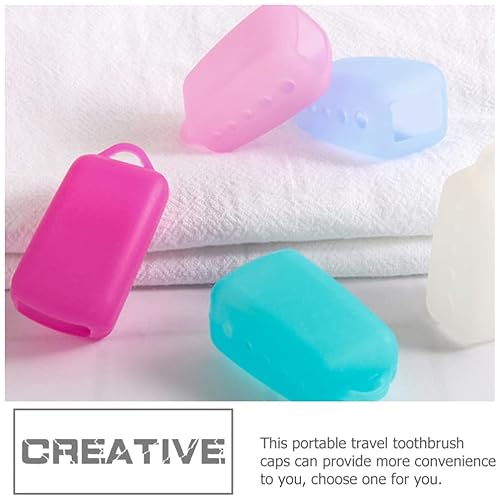Miniatura 7 de 15 fundas para cepillos de dientes, tapas portátiles para cepillos de dientes para viajes y hogar, ligeras y fáciles de limpiar de fundas de viaje