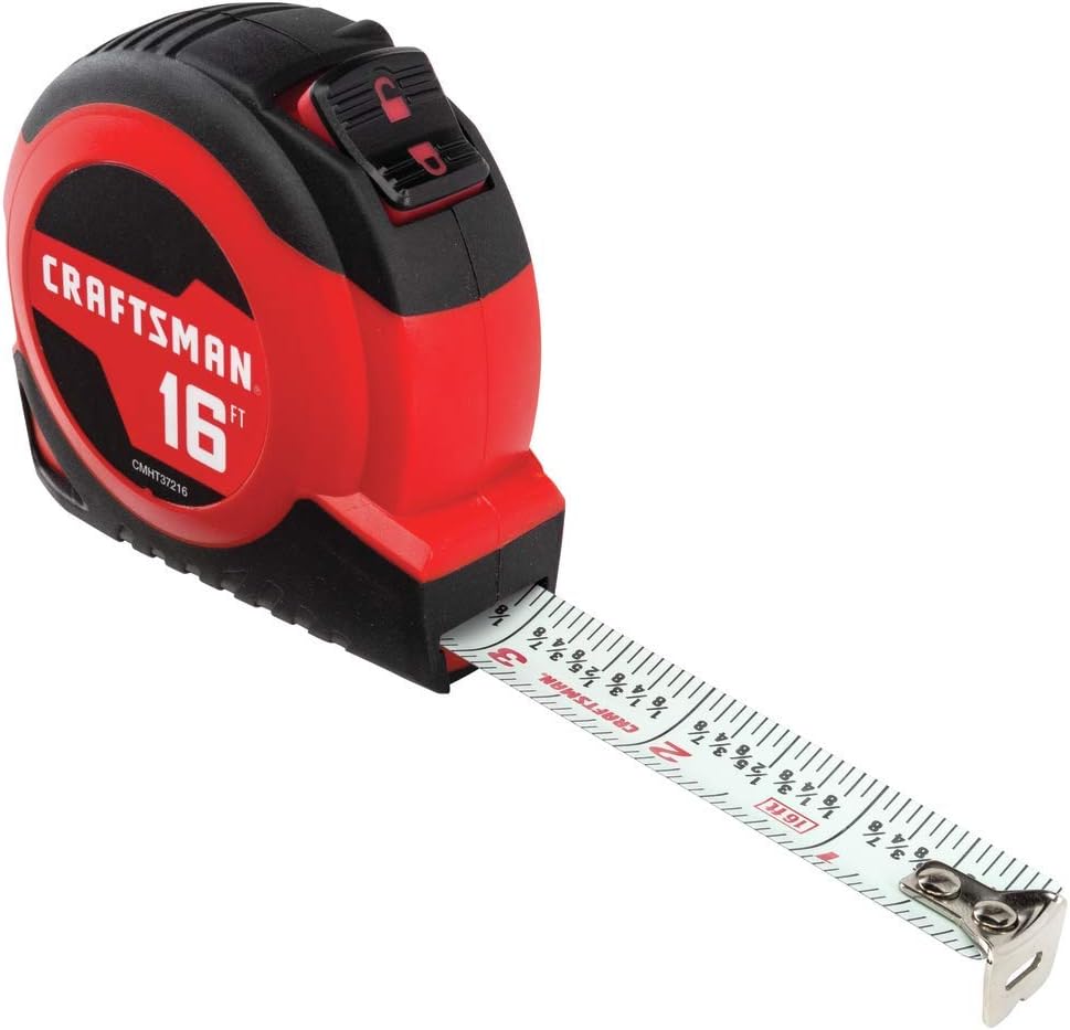 CraftsmanTape Measure, Self-Lock, 16-Foot (CMHT37216S)