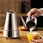 MYYINGELE Stainless Steel Induction Stovetop Espresso Maker, Italian Coffee Maker Moka Pot, for Full Bodied Stove Top Coffee, Makes 4 Cup of Espresso, for Home Office Coffee Pot - Image 5