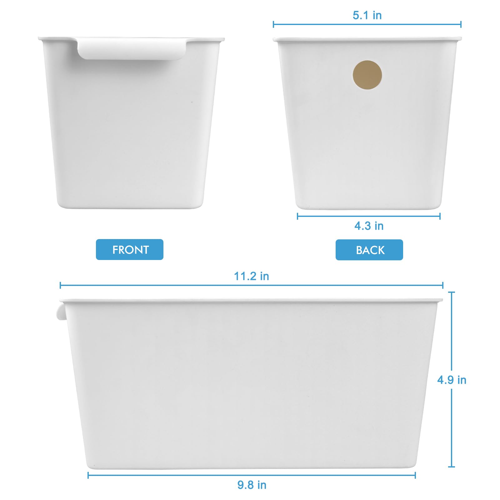 Plastikowe pojemniki do przechowywania, 6-pak z etykietami klipsowymi i markerem kredowym, konstrukcja przedniego uchwytu, 28 x 12,5 cm, organizacja spiżarni i przechowywanie otwarte kosze na półki,