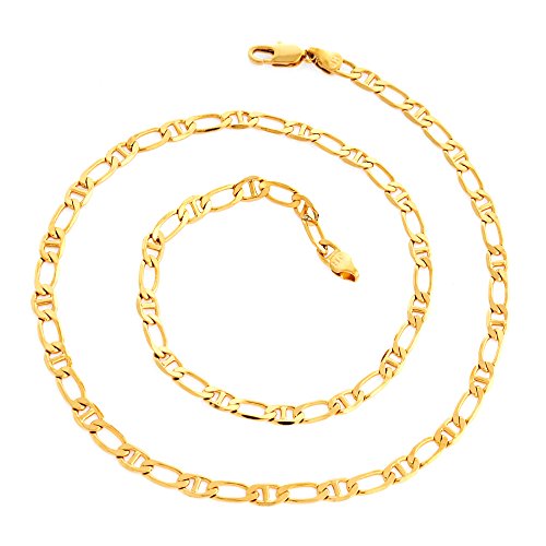 Chaîne de collier plaquée or 18 carats de 24 pouces, le cadeau parfait de créateur
