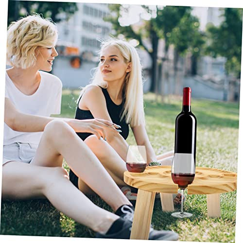 Yardwe Mesa De Vinho Ao Ar Livre Mesa De Praia Portátil Dobrável Mesa De Acampamento Mesa De Piqueni