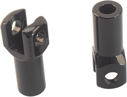 Miniatura 5 de Kit de horquilla de soporte de pie de pasajero compatible con Harley Davidson Softail 2000-2006 (negro)