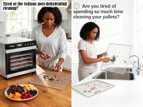 Image of BPA-Free Silicone Dehydrator Sheet for Dehydrator Tray, 15.5x15.5in 20-pack