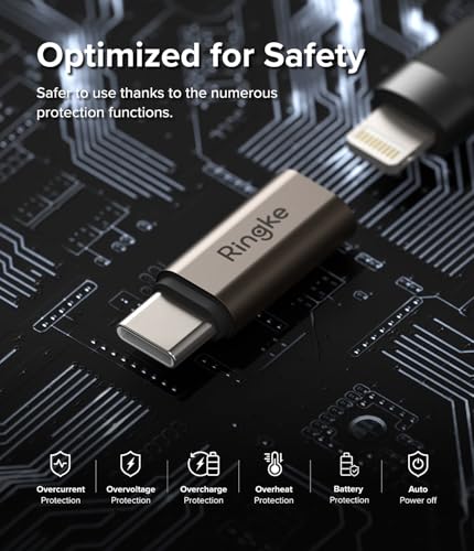 Adaptateur Lightning vers USB C Ringke au design compact et finitions soignées