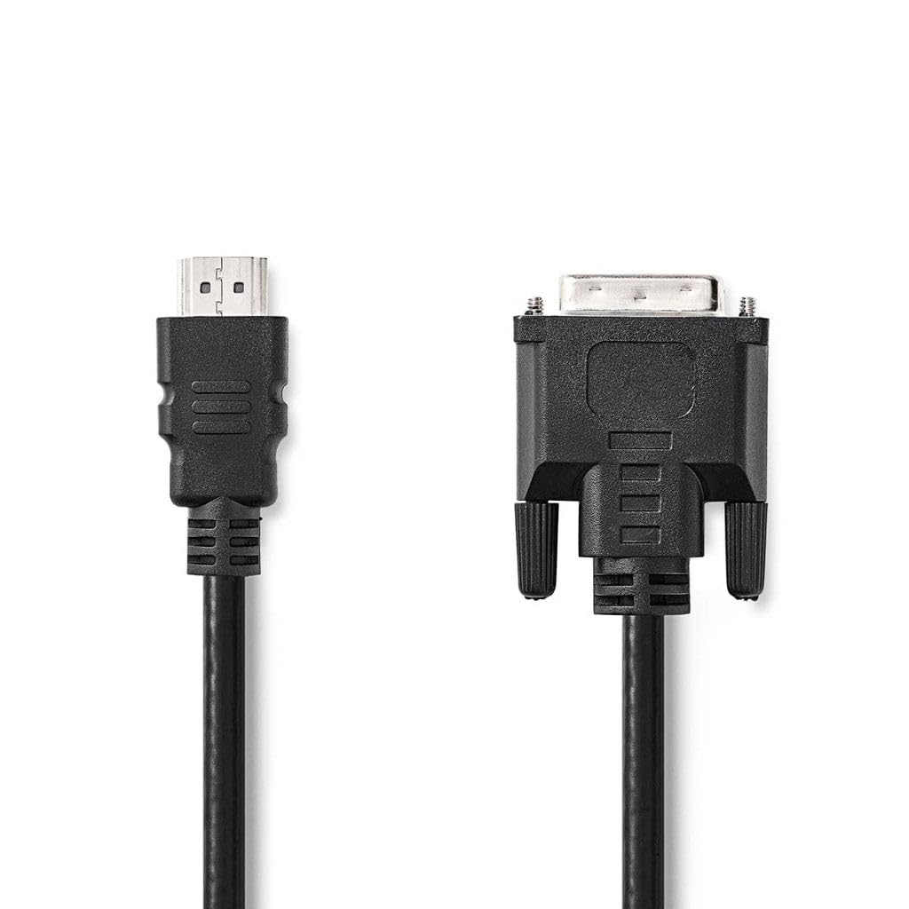 NEDIS HDMI™ Cable | HDMI™ Male | DVI-D 24+1-Pin Male | 1080p | Nickel Plated | 2.00 m | Straight | PVC | Black | Plastic Bag
