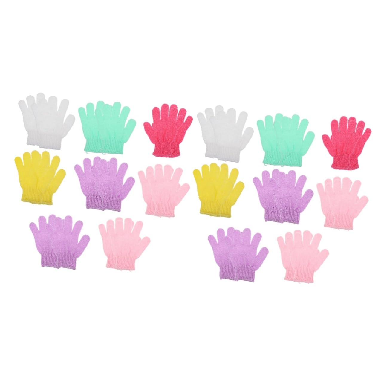 minkissy 32 guantes de baño de cinco dedos, guantes de baño, de masaje, depurador de para accesorios de limpieza corporal, exfoliantes corporales, toallas de, toalla de