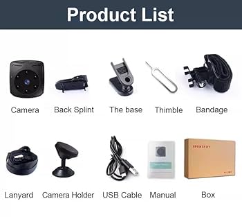 Amazon.co.jp: 超小型ミニカメラ、1080Pスパイカメラ、赤外線暗