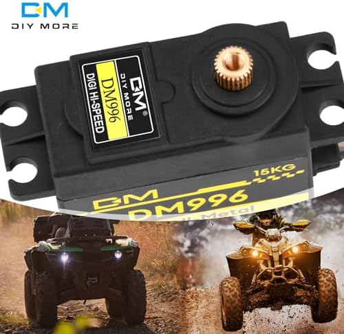 diymore 2PCS MG996R Servo Motor(Upgraded version),15KG Metal Gear High Speed Torque Servo Motor Digital Servo,Copper Gear,Ball Dual Bearing for RC Helicopter Airplane Car Boat Robot Controls