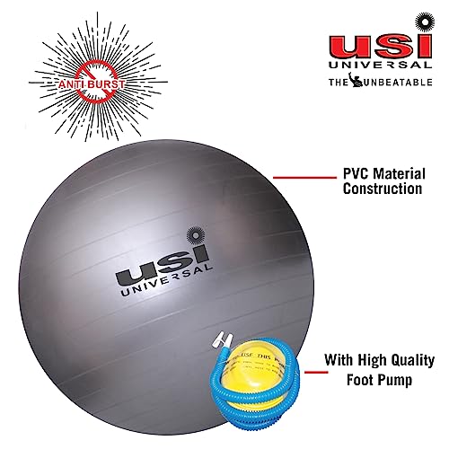 Image of USI UNIVERSAL Exercise Ball, 85cm Yoga Ball for Stability Work Out, Birthing Ball for Pregnancy, Anti-Burst Swiss Balance Fitness Ball for Gym Office Physical Therapy Pilates With Pump