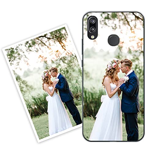 Sunrive Personalizzate Cover compatibile con Huawei P20 lite personalizzabile con Foto Testi Frase Logo Disegni e Grafiche Personalizzata, assorbimento degli urti morbido TPU trasparente
