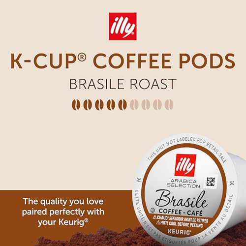 Image of illy Coffee K Cup Pods, Brasile Single Origin, 10 Count, 6 Pack