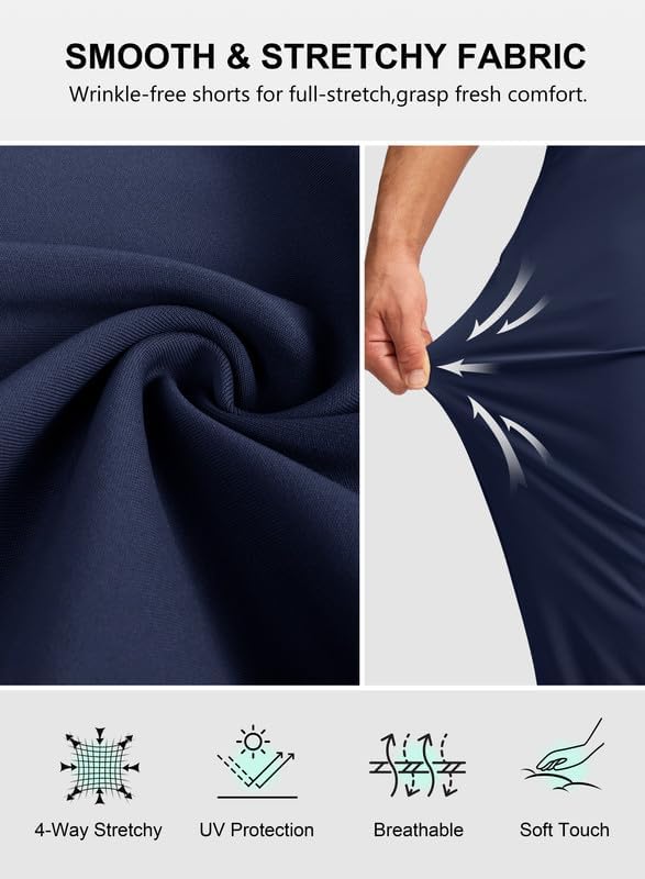 Soothfeel Men's Joggers with Zipper Pockets Golf Joggers Lightweight Sweatpants Athletic Workout Pants for Men Track 30" (Navy, XL) - Image 5