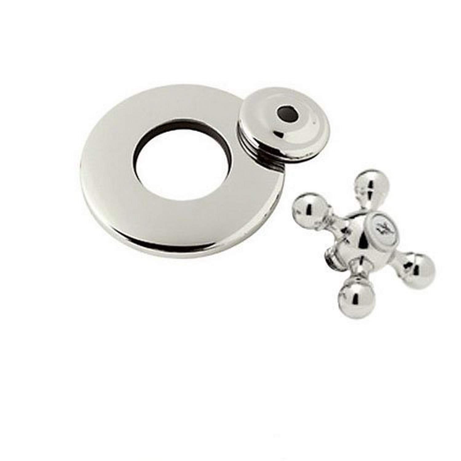 Garniture de dérivation trois directions à quatre ports Rohl Arcana nickel poli avec poignées