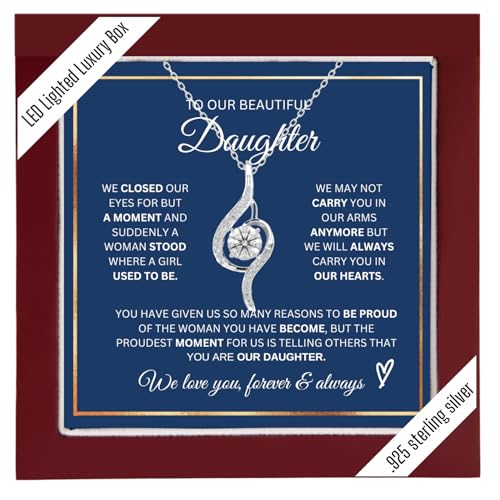 To My Daughter Necklace from Dad, Sterling Silver Daughter Gift