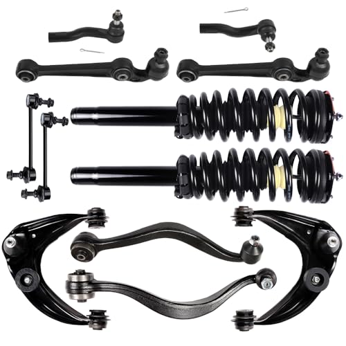 Image of Abrillvt- 12pc Struts Shocks Suspension Kit 10-12 For Ford Fusion,10 11 For Mercury Milan 6PCS Front Complete Struts Assembly Control Arm and Ball Joint Assembly Stabilizer Bar Link Tie Rod End
