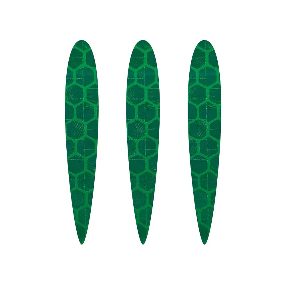 Diamond Refractive Stickers Arrows, Flat, Green, Set of 3 Pieces