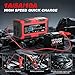 YONHAN Battery Charger 1A/5A/10A 12V/24V Adjustable Current LiFePO4 Car Battery Charger, Battery Maintainer Automatic Trickle Charger, Battery Desulfator w/Temp Compensation