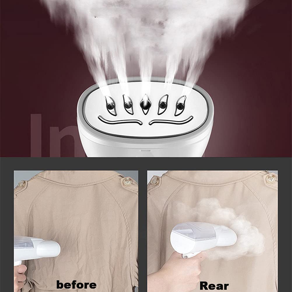Vaporizzatore da Viaggio Portatile per Vestiti, Mini vaporizzatori Pieghevoli, Stiratura a Vapore Portatile, rimozione delle Rughe per Tutti i Tessuti, Riscaldamento rapido 25 Secondi
