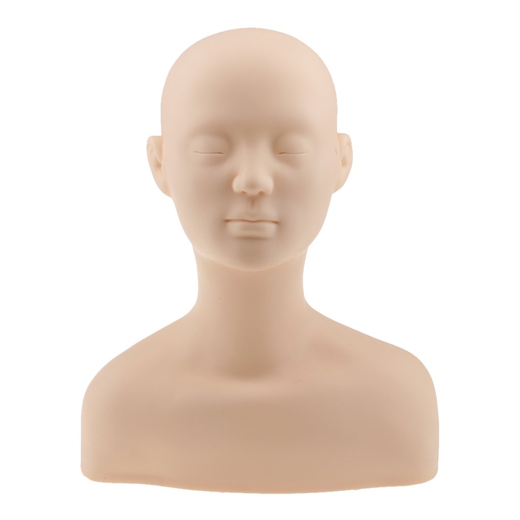 Massage En Silicone Souple Maquillage Tête de Mannequin D'entraînement avec épaule