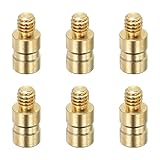 PATIKIL 25 Grain Archery Arrow Insert 0.244x0.51 Inch, 6 Pack Brass Arrow Weight Bolt for Field Points Shaft
