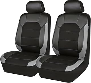 MNBHJGR Car Seat Covers Set for Vauxhall Mokka X 2016-2024 2025, Car Seat Covers for Front Seats, Breathable Non-Slip Seat Protector, Interior Accessories, B Grey