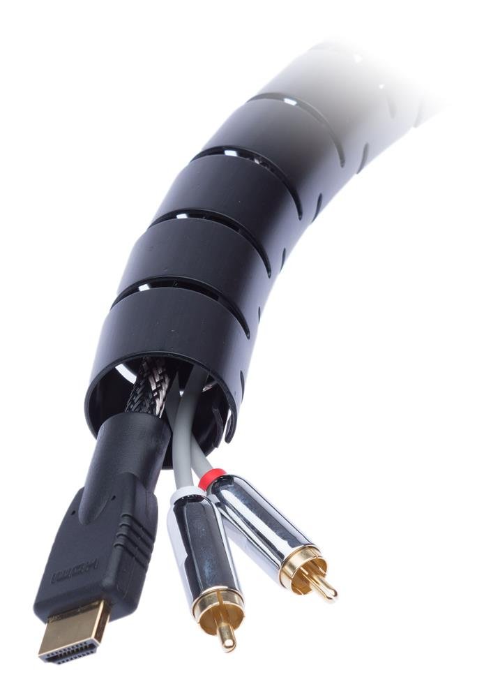 Connect IT ci-514 Cable Management Black Cable Protector – Cable Protectors (Cable Management, Black, 2.5 m, 2 cm)