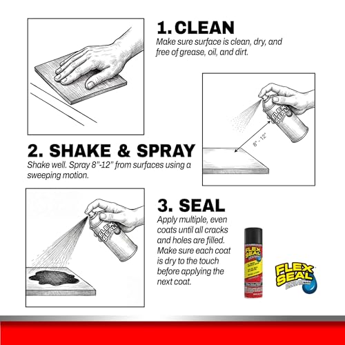 Image of Flex Seal, 14 oz, 2-Pack, Black, Stop Leaks Instantly, Waterproof Rubber Spray On Sealant Coating, Perfect for Gutters, Wood, RV, Campers, Roof Repair, Skylights, Windows, and More