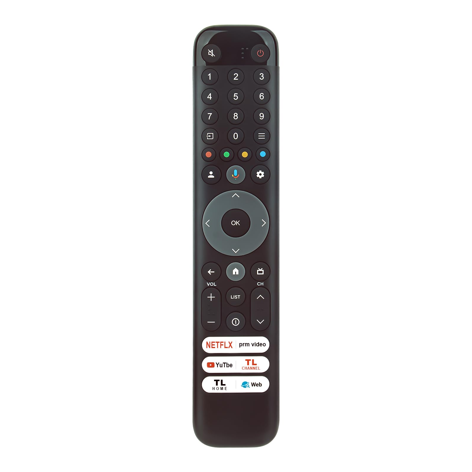 VINABTY Nuovo RC716-CUI1 Telecomando di ricambio Per ﻿TCL Smart TV RC716 CUI1 43L5A RC716-CUI1 Remote Controller