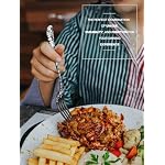 Stapava 24 Pcs Black Silverware Set with Steak Knives for 4, Stainless Steel Flatware Cutlery Set, Include Forks Spoons and Knives set, Mirror Polished, Dishwasher Safe Utensils for Home Restaurant - Image 5